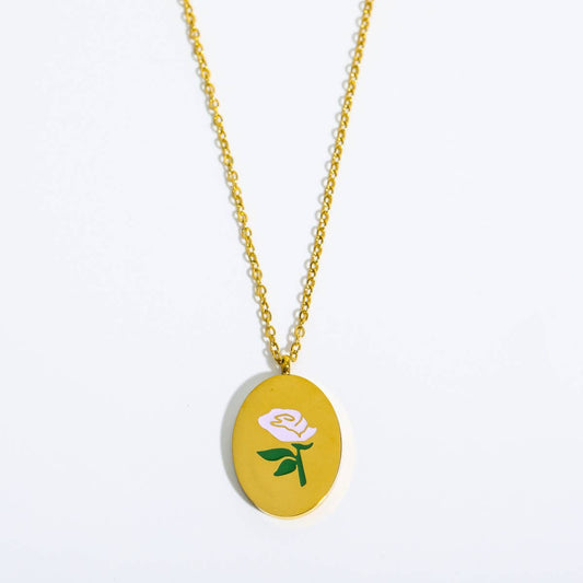 VINTAGE DECEMBER FLOWER CLAVICLE NECKLACE