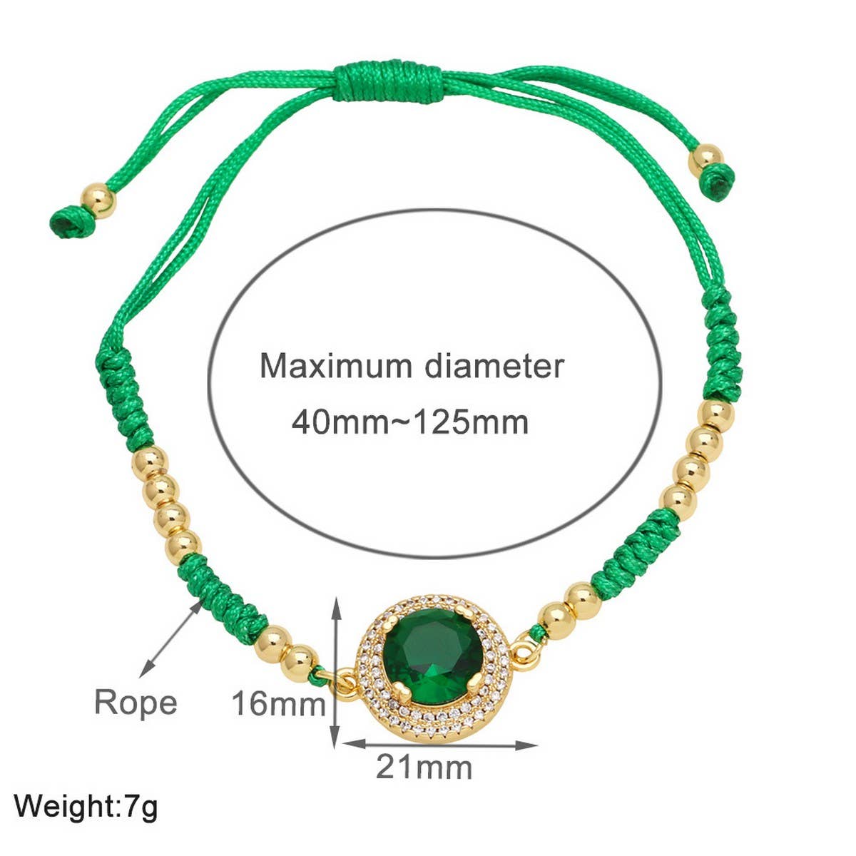 SET WITH COLORED ZIRCON BRACELET