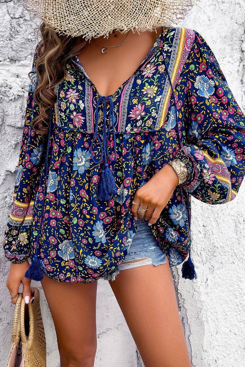 CWTBLL3609_SPRING AND SUMMER LEISURE VACATION PRINTED SHIRT