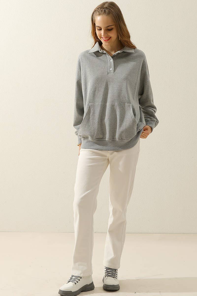 CWOSWL1834_BOTTON COLLAR COTTON PIQUE POLO SHIRTS