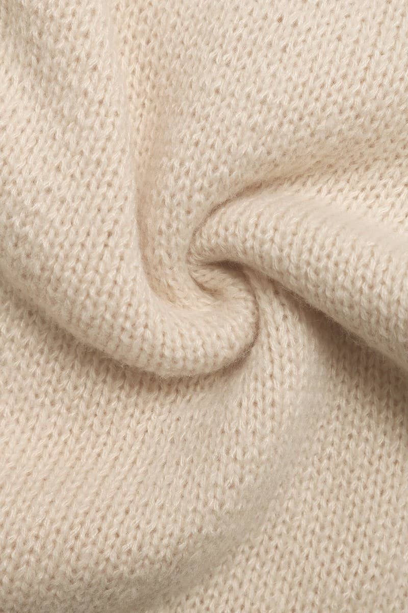 CWOCAL00592_COLORBLOCK TIE FRONT KNIT CARDIGAN SWEATER