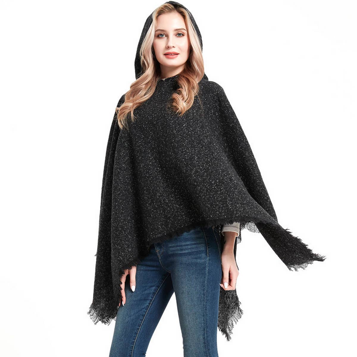 2024 NEW STYLE PULLOVER HOODED CAPE SHAWL_CWASC1205