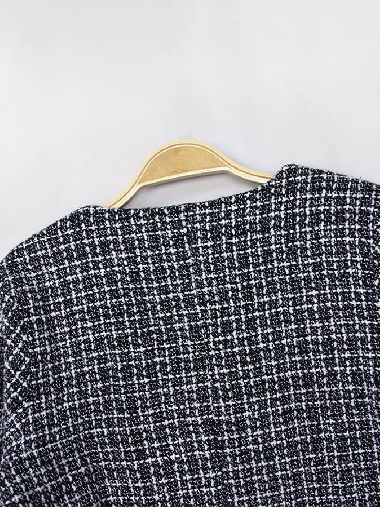 CASUAL KNITTED WOOLEN PEARL BUTTON CARDIGAN