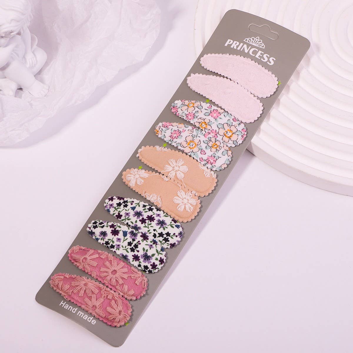 Floral Embroidered BB Clip Set ? Fresh & Cute