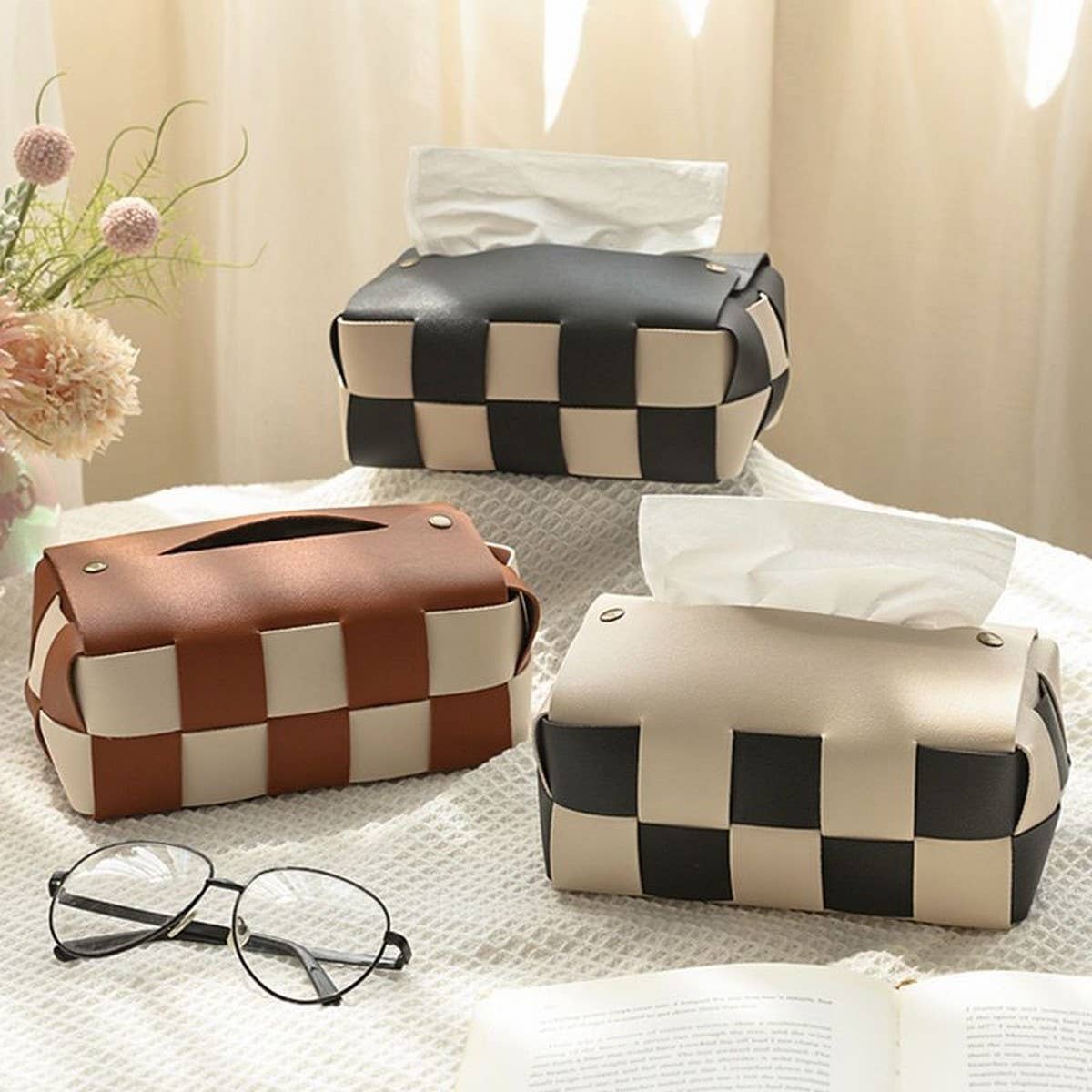 CHESSBOARD TISSUE BOX HOUSEHOLD TISSUE BOX_CWMM2241