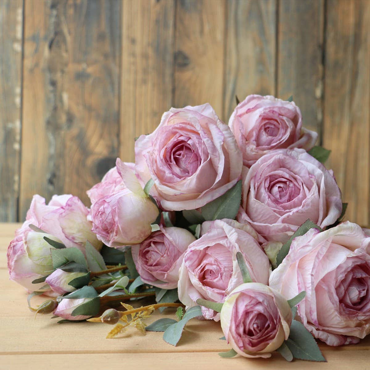 Single Stem 4-Head Country Style Burnt Edge Roses_CWMM6473