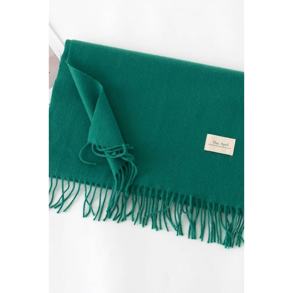 CWASC1482_SOLID COLOR MEDIUM-LENGTH WARM SCARF SHAWL NECK