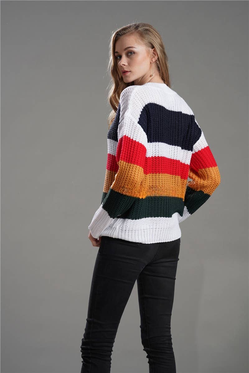 CWOSWL1415_Crew Neck Pullover Casual Sweater