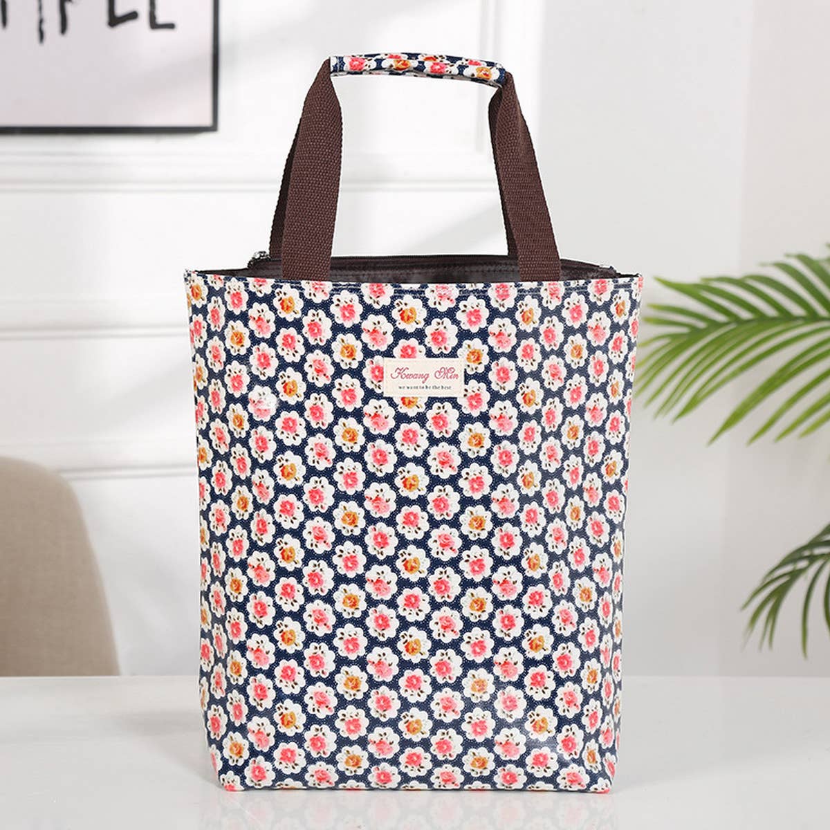 WATERPROOF FLORAL MULTI-LAYER CANVAS SHOULDER BAG_CUAB0189