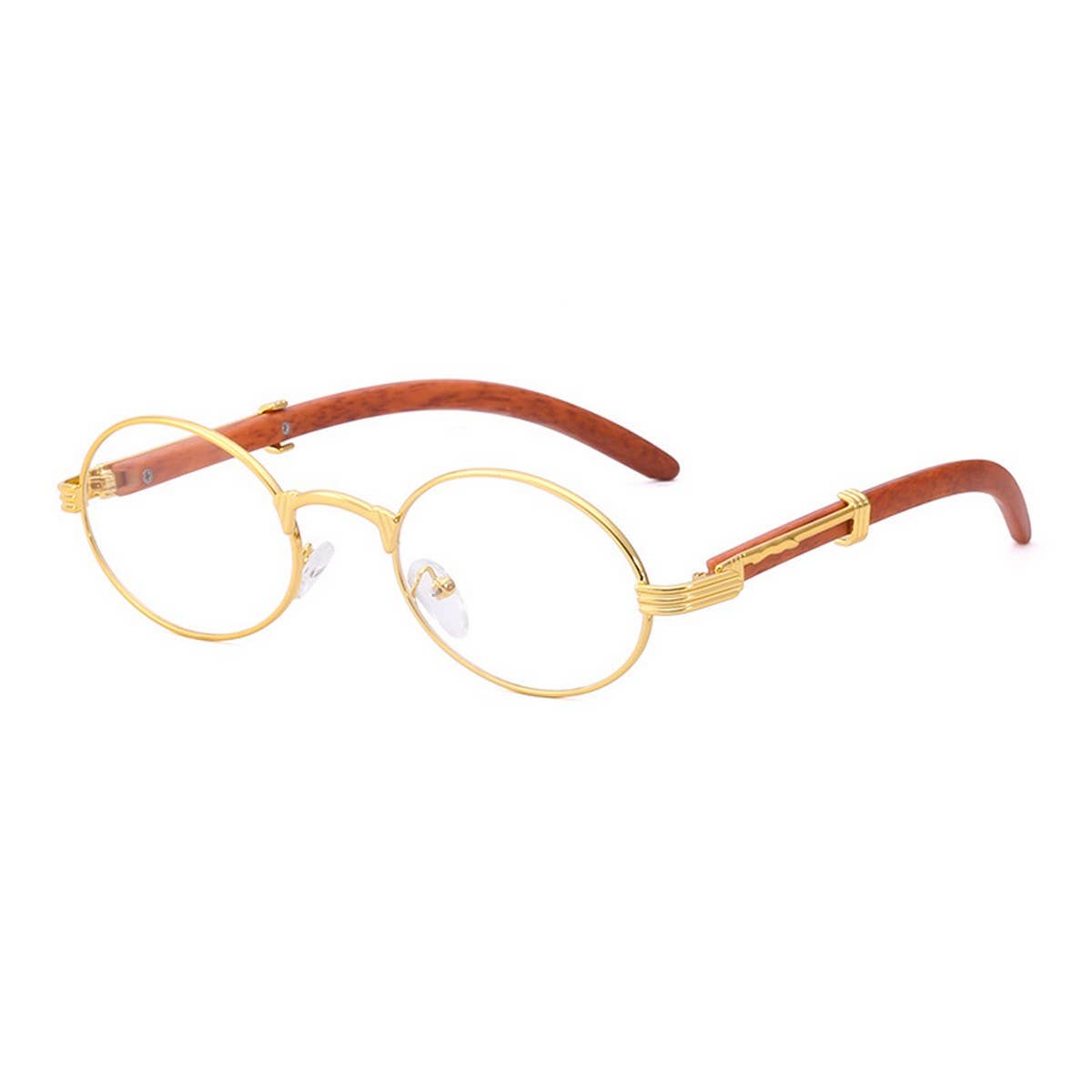 IMITATION WOOD SUNGLASSES ROUND FRAME SUNGLASSES