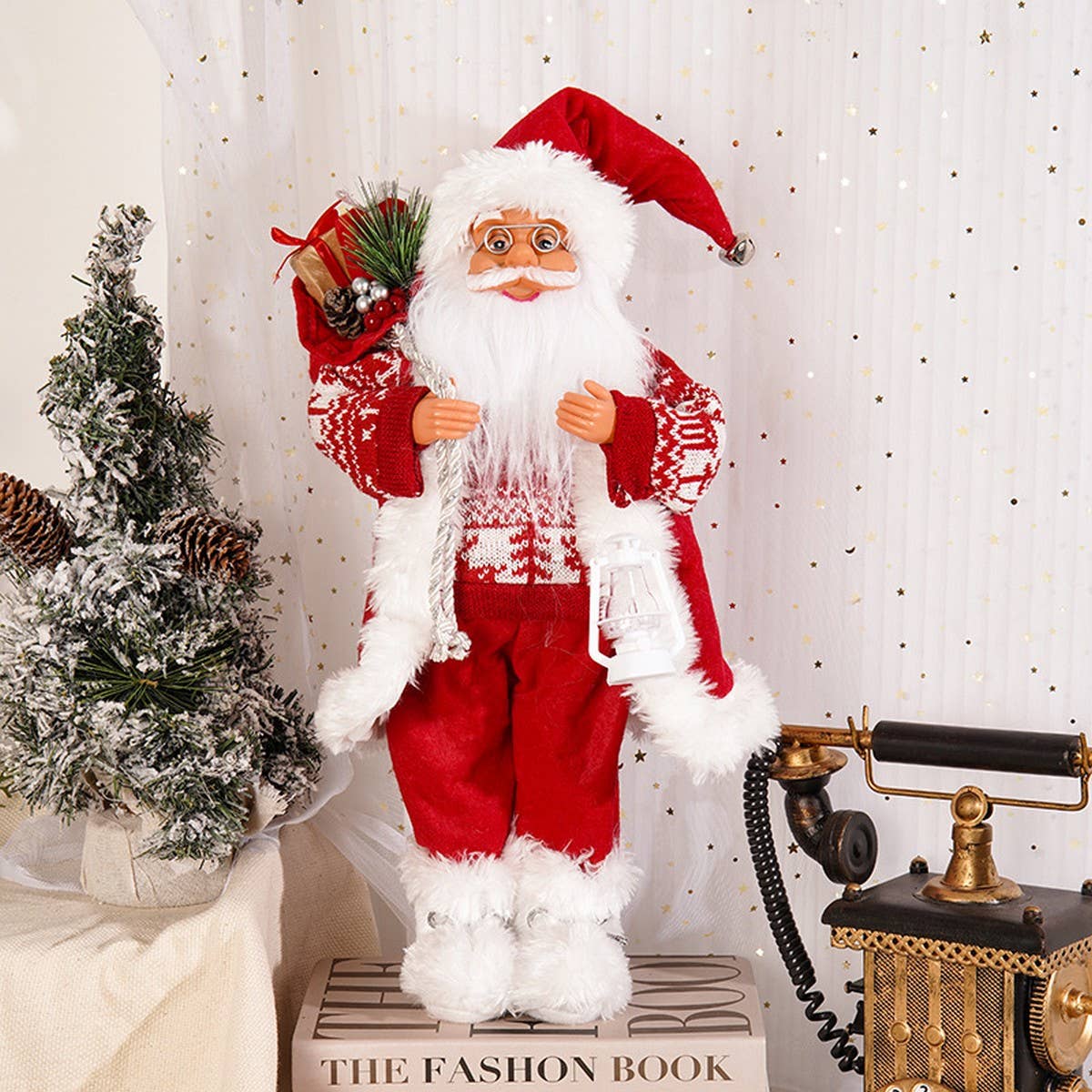 CHRISTMAS BACKPACK STANDING OLD MAN ORNAMENTS