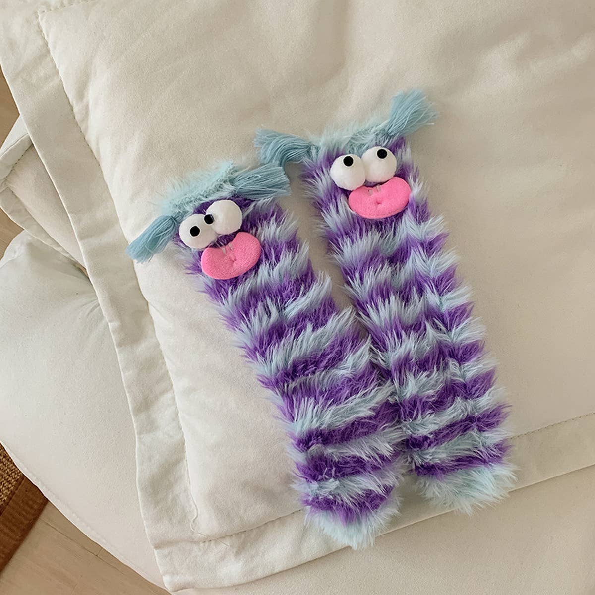 NEW CORAL FLEECE FUNNY UGLY CUTE THICKENED SOCKS