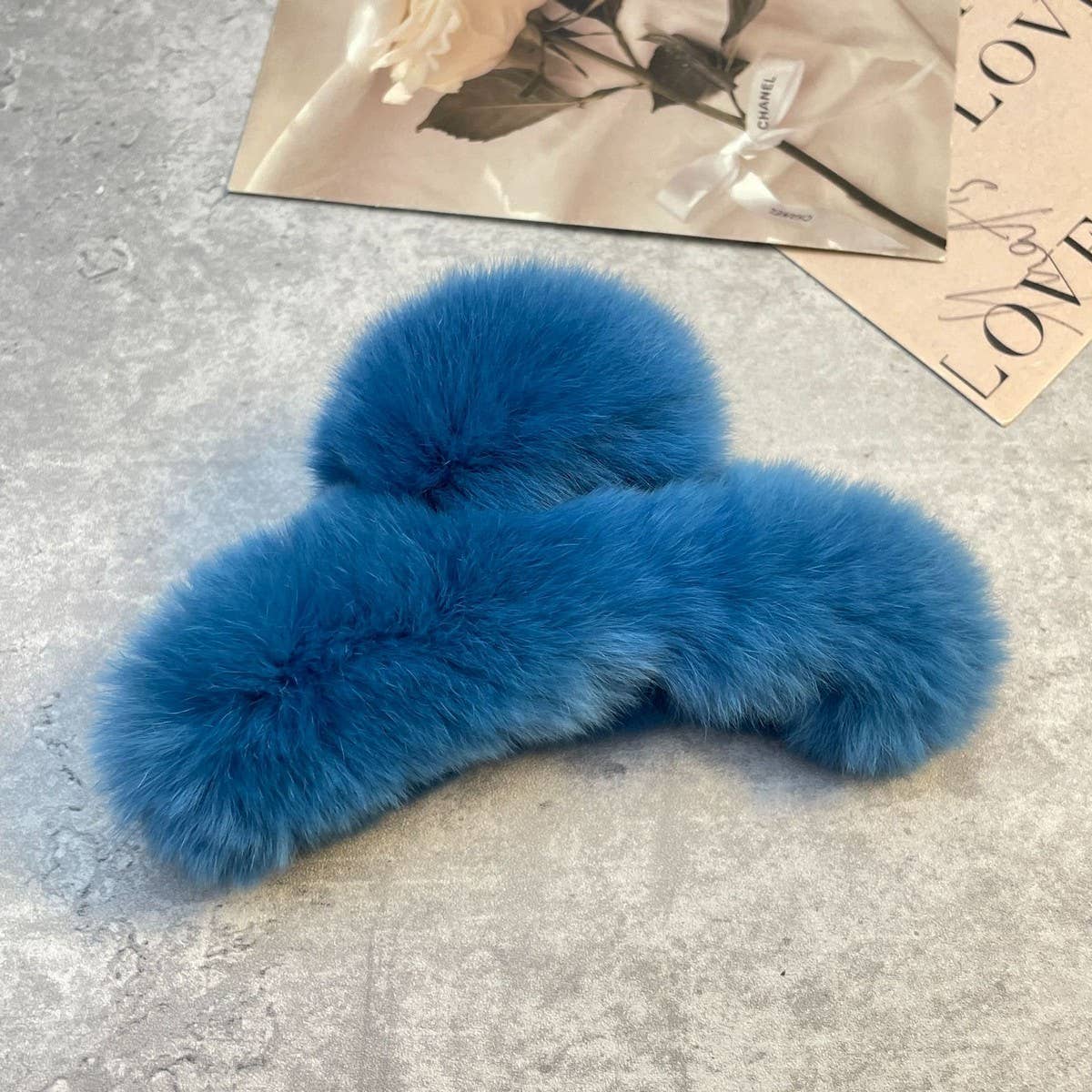 Rex Rabbit Fur Claws - Elegant Mixed Color Clips
