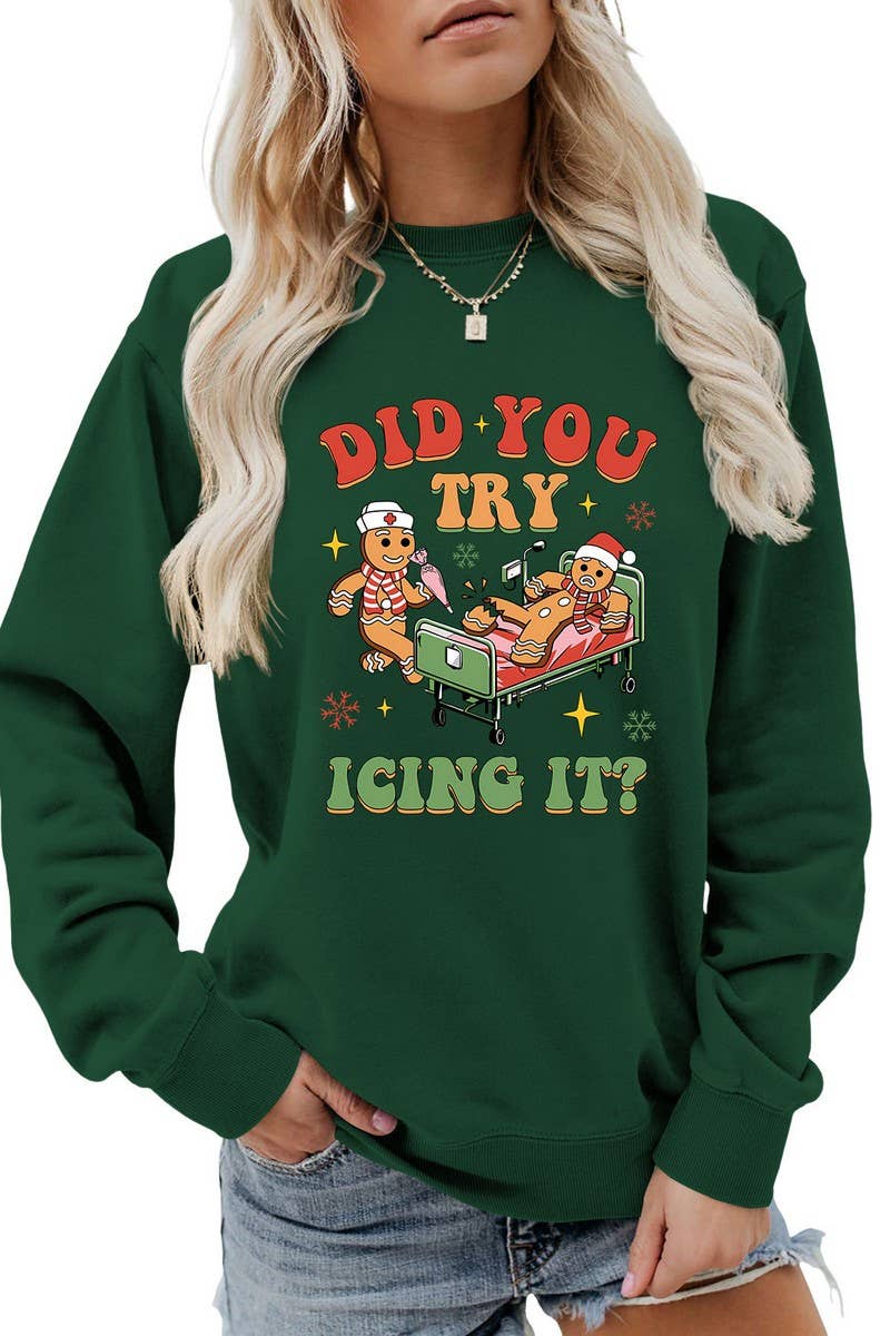 CWTBLL01331_FUNNY CHRISTMAS GRAPHIC LONG SLEEVE SWEATSHIRT