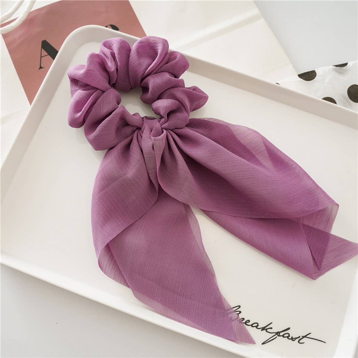 CHIFFON BOW RIBBON TASSEL HAIRBAND HAIRACCESSORIES