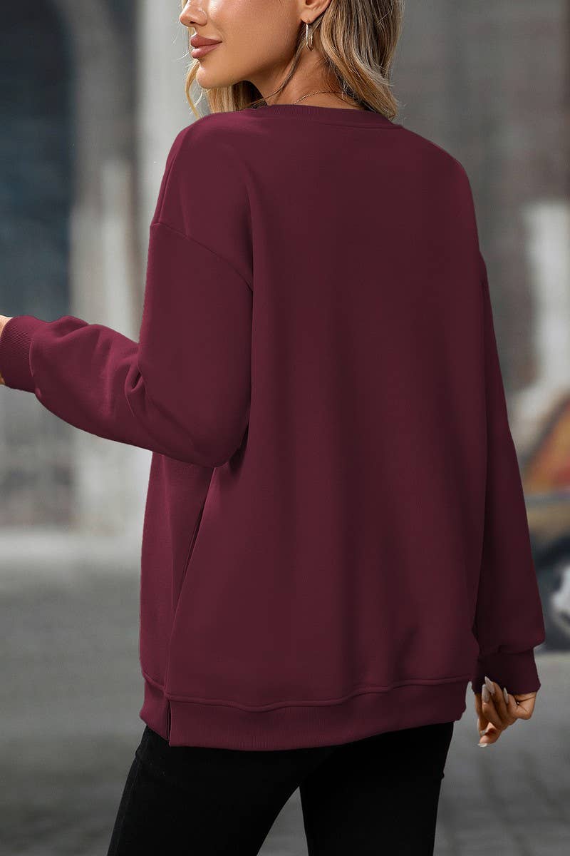 CWTBLL00831_SOLID COLOR CREWNECK PULLOVER SWEATSHIRT