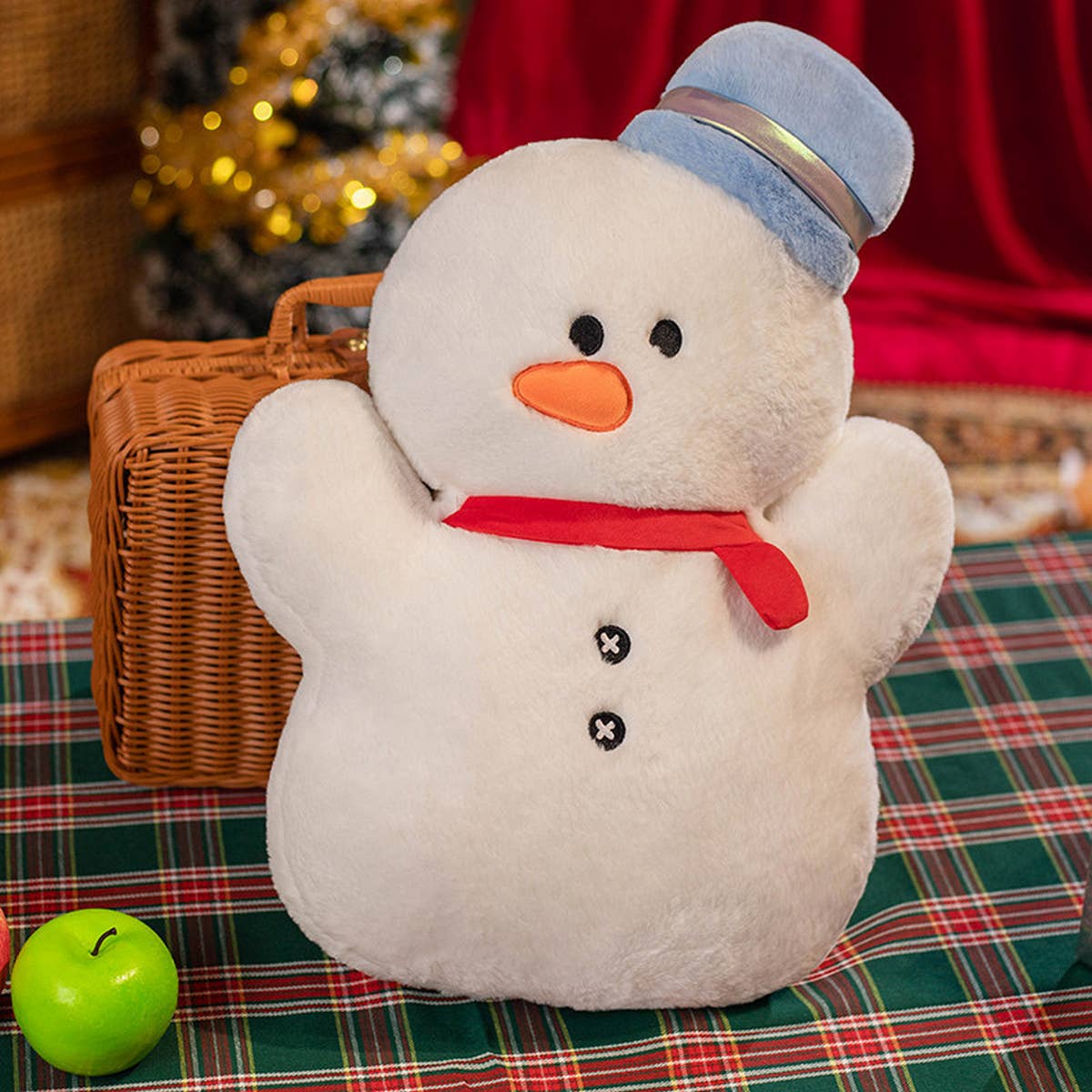 NEW CHRISTMAS SNOWMAN ELK PILLOW