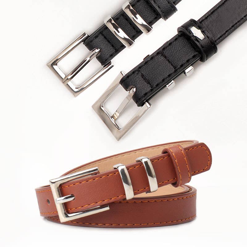Fashionable versatile and simple button-down belt