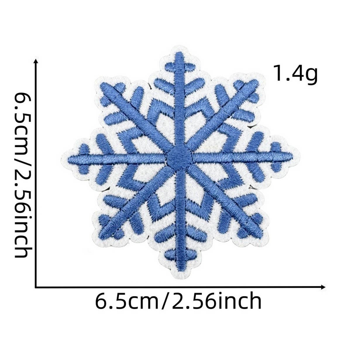 WINTER BLUE CHRISTMAS GRAFFITI EMBROIDERED PATCH