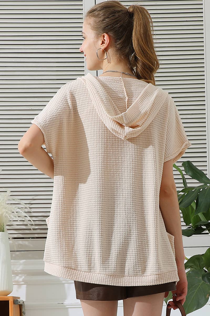 CWTTS577-P_PLUS SIZE BOTTON DOWN HODDIE TOP CADIGAN