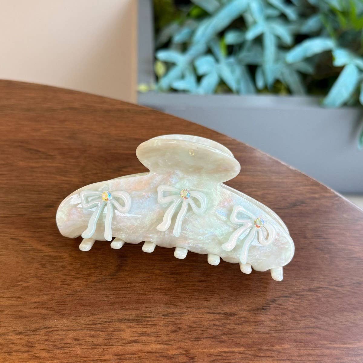 CWAHA4554_NEW THREE-DIMENSIONAL DIAMOND BOW HAIRPIN