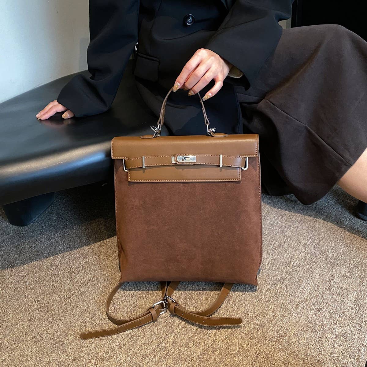 VINTAGE CASUAL PU LEATHER BACKPACK FOR WOMENS_CWAB1789