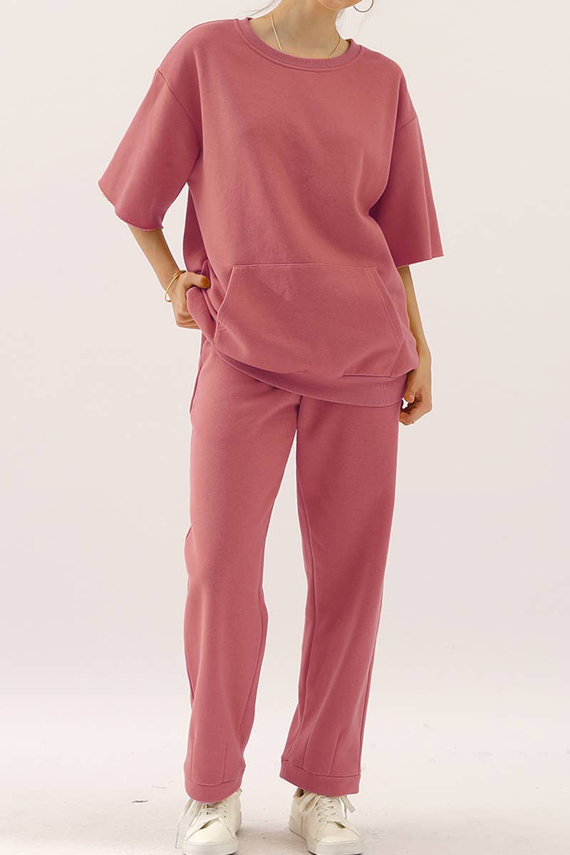 CWBLP268_HIGH WAISTED STRAIGHT WIDE LEG LONG SWEATPANTS