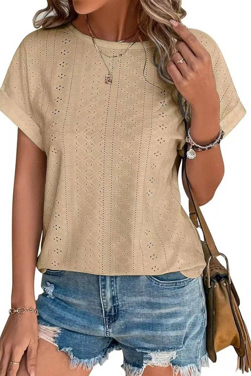 CWTTS1321_SUMMER NEW ROUND NECK LOOSE SHORT SLEEVE T-SHIRT