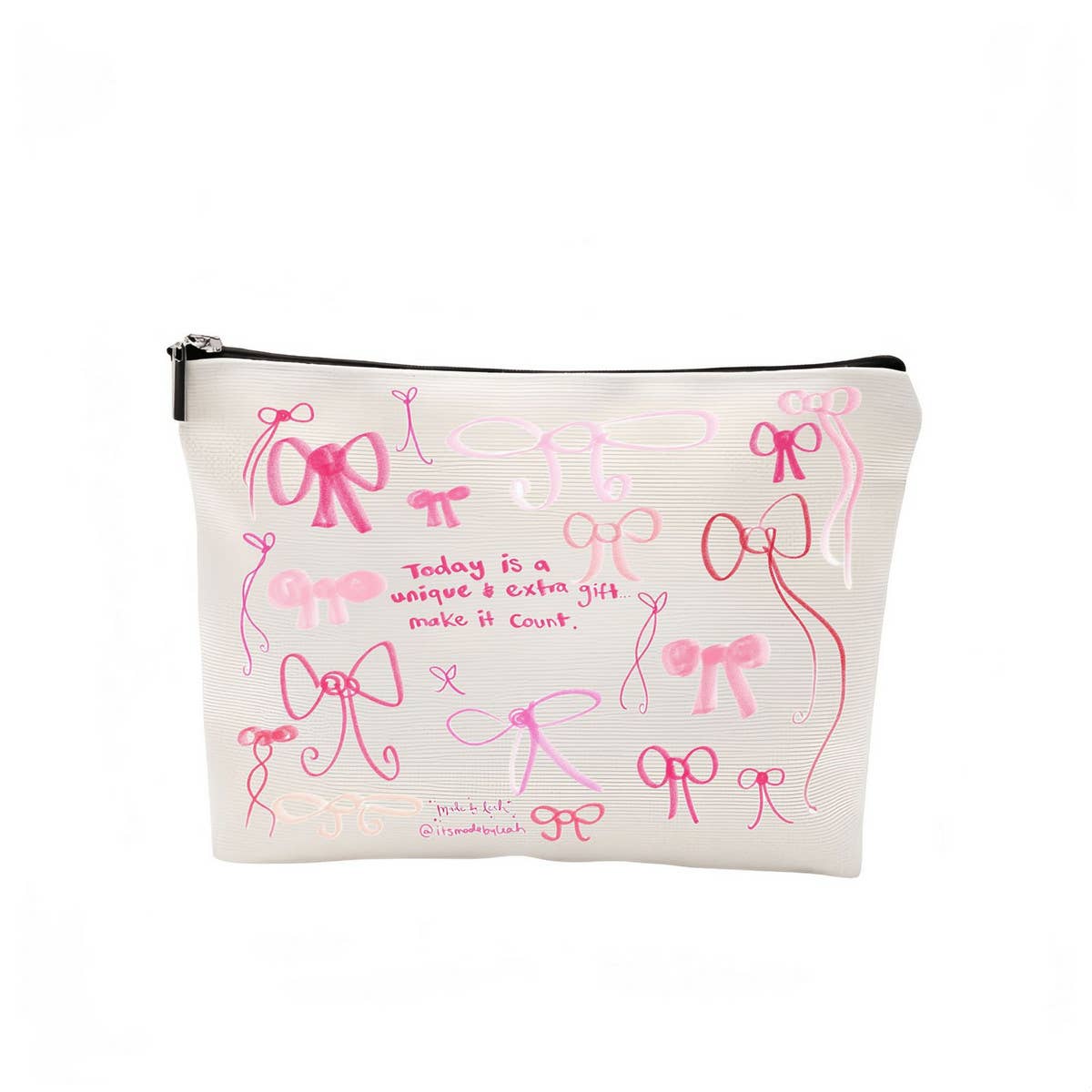 WOMEN LINEN WATERPROOF ZIPPER COSMETIC BAG_CWAB2246
