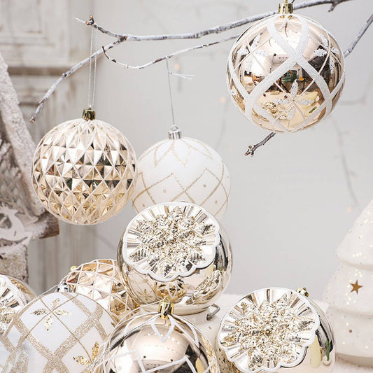 Christmas Ornaments 10cm Painted Ball Set Decor_CWMM9890