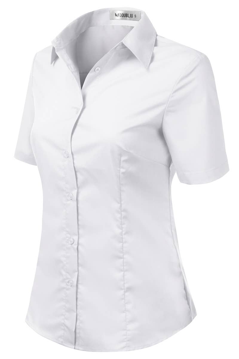 CWTSTS118_Slim Classic Short Sleeve Button Down Collar Shirt