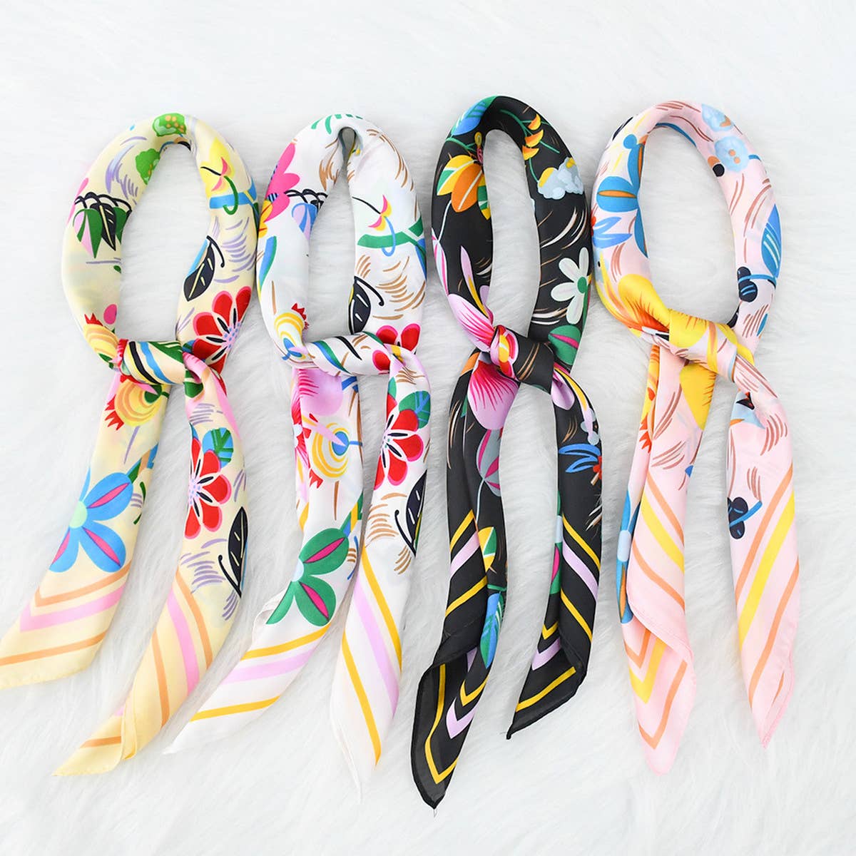 Floral Print  Scarf ? Vintage Neck & Head Wrap