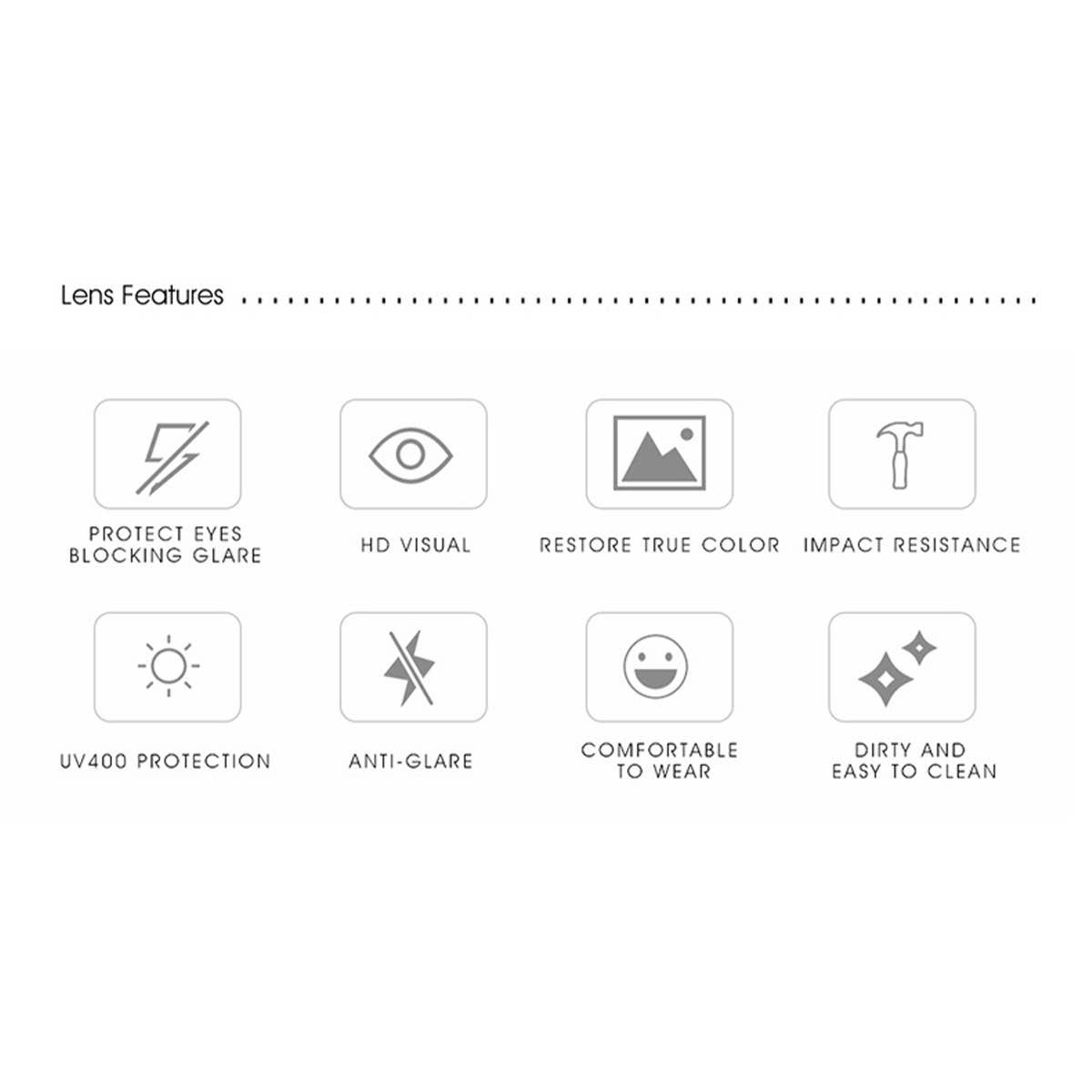 CAT EYE PC RAINBOW COLOR PERSONALIZED FLAT GLASSES_CWASG0247