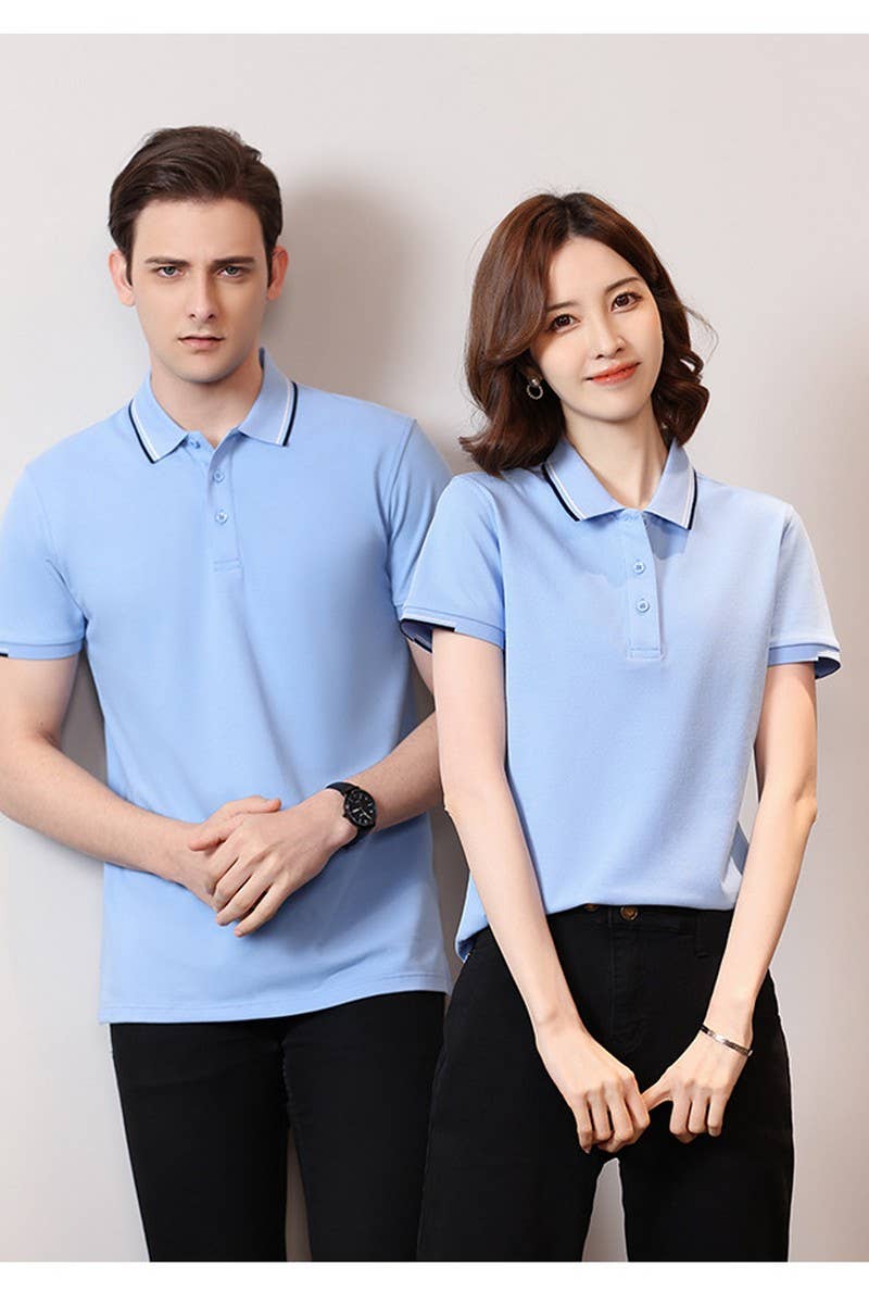 EASY CARE SOLID COLOR POLO SHIRT OFFICE VACATIONCWTBLS02454