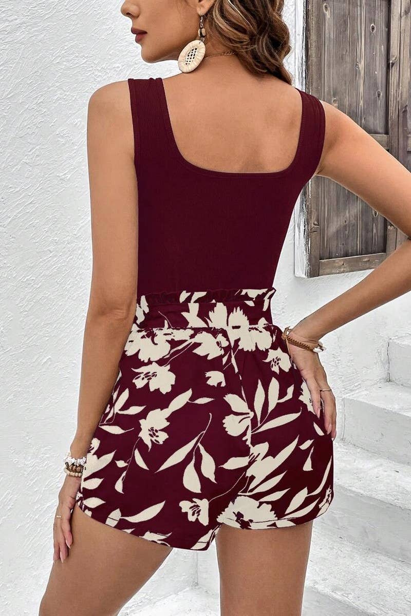 CWSS1277_SPRING SUMMER FLORAL ELEGANT 2-PIECE SET