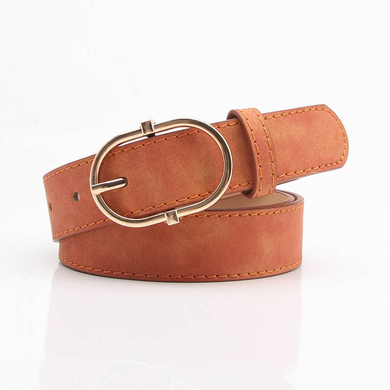 Comfortable jeans belt with alloy pin buckle