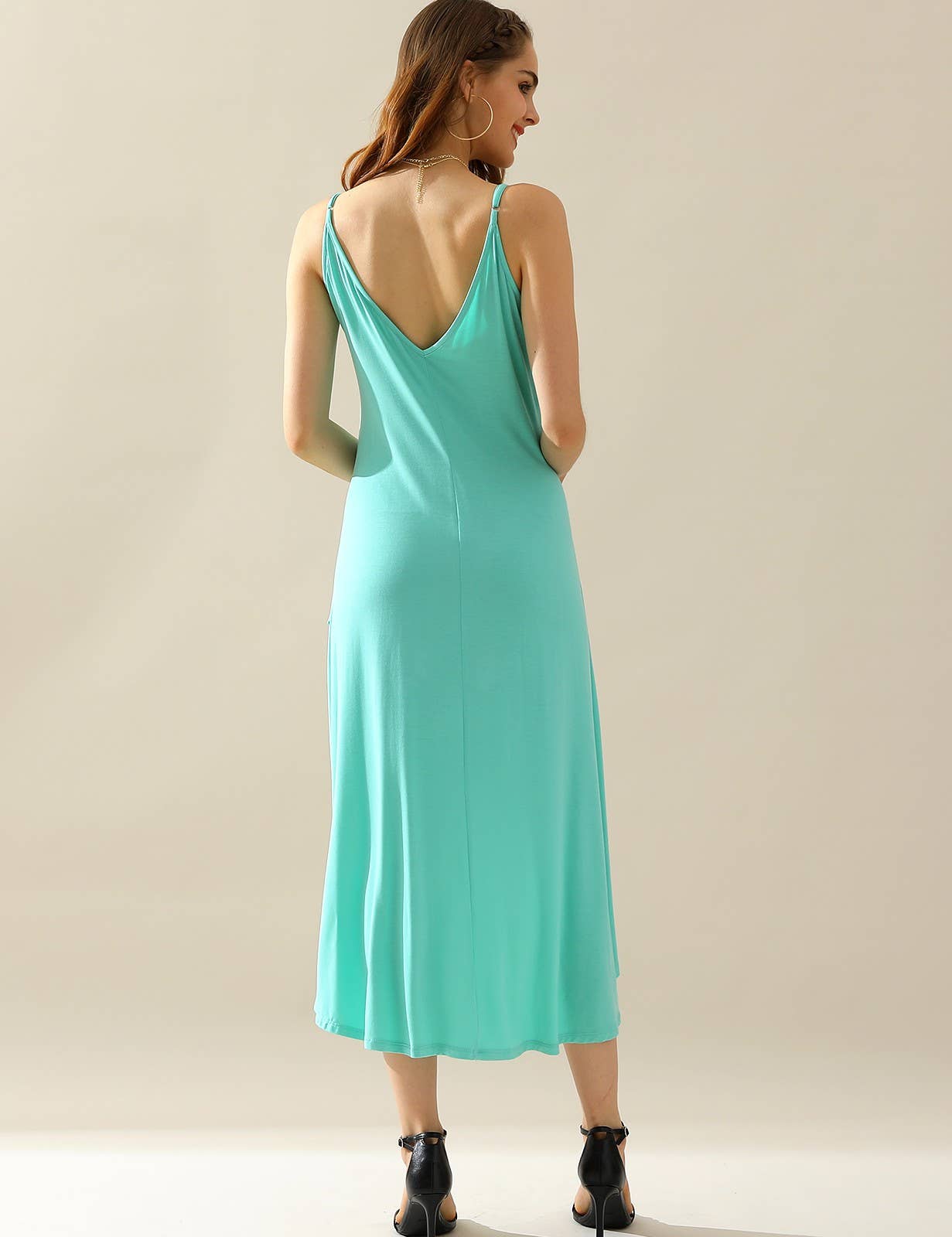 CWDMD822_2 LAYER UNBALANCE HIGH-LOW SKIRT MAXI DRESS