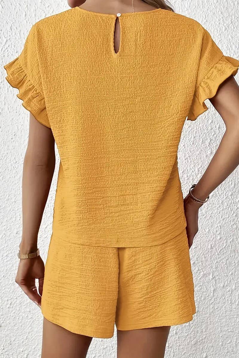 CWSTB2053_CASUAL TOP AND DRAWSTRING SHORTS SET