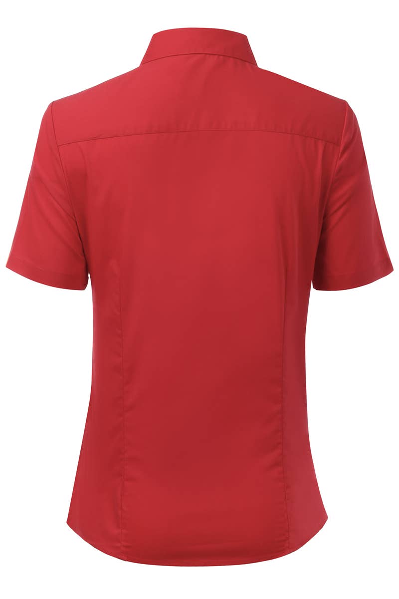 CWTSTS118-P_Slim Classic Short Sleeve Bttn Down Collar Shirt