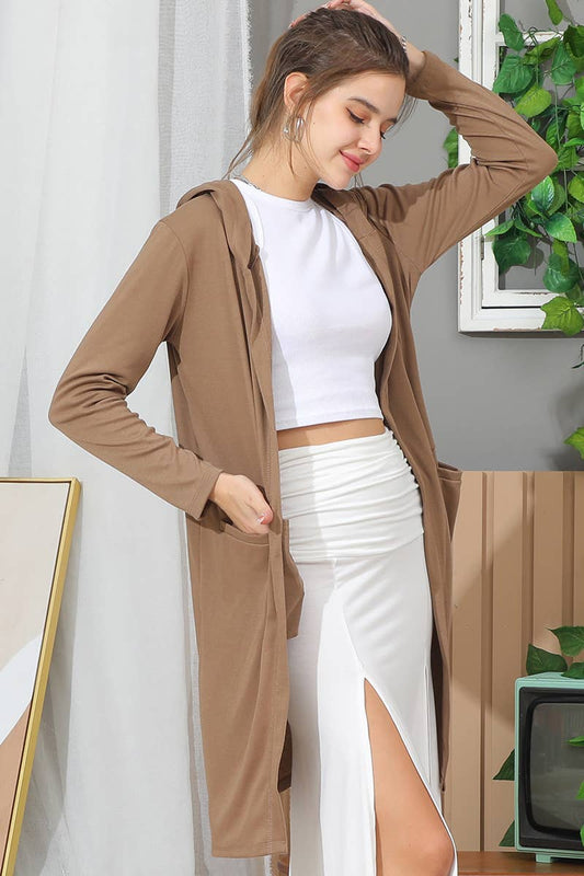 CWOCAL541_OPEN FRONT CASUAL LONG CARDIGAN WITH SIDE POCKETS