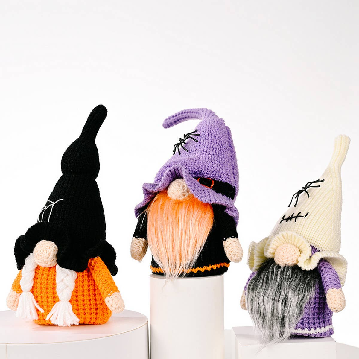 HALLOWEEN KNITTED RUDOLPH DOLL ORNAMENTS