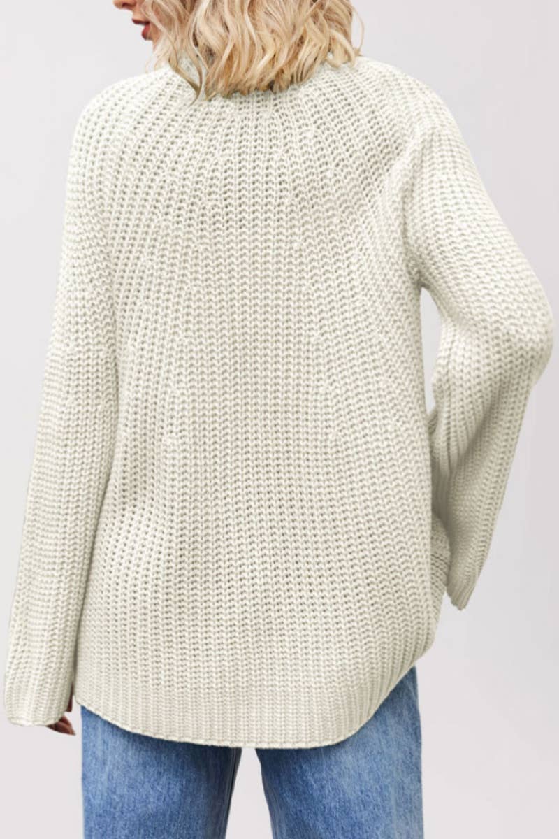 CWOSWL5849_CREW-NECK LONGSLEEVED SWEATER WITH FLARED SLEEVES