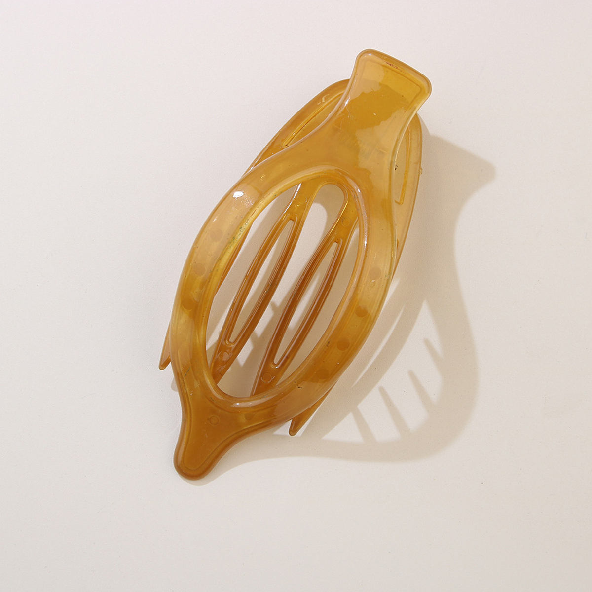 Glossy Matte Oval Hair Clip - Large Duckbill Style