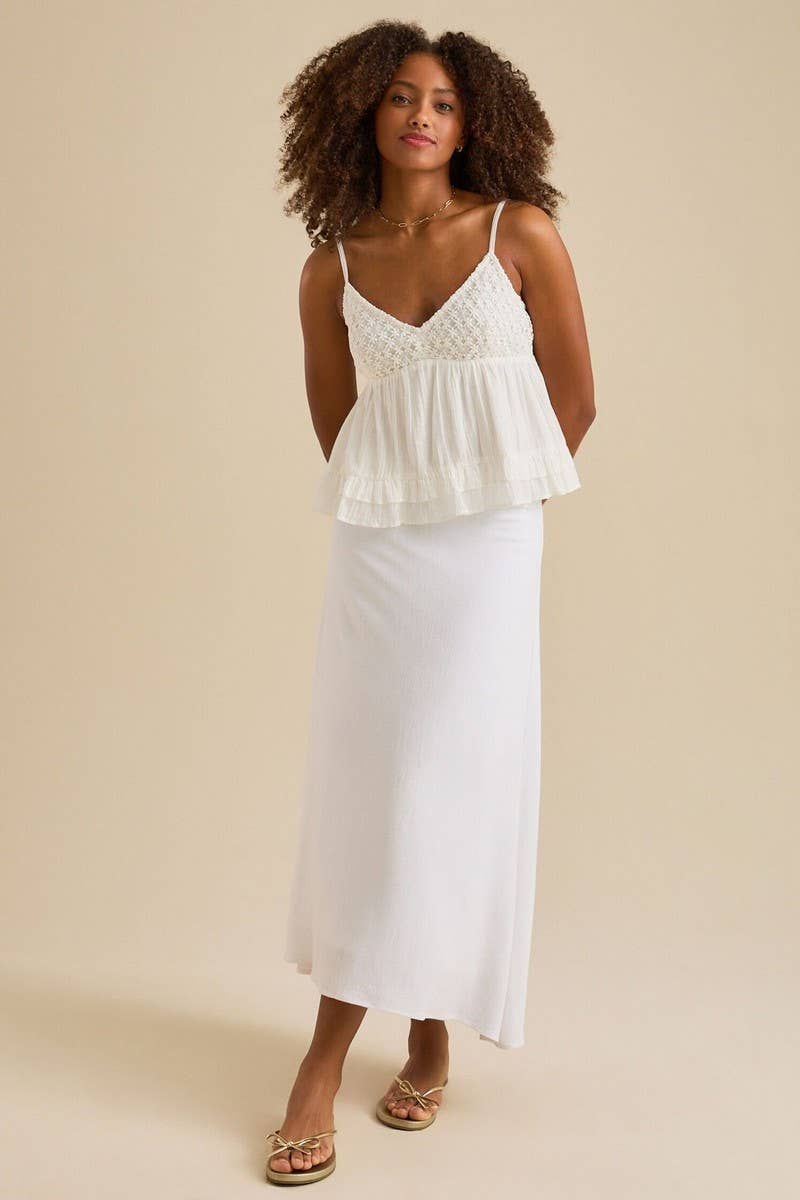 CWTTK1145_LACE TRIM V-NECK CAMI LOOSE CROP TOP