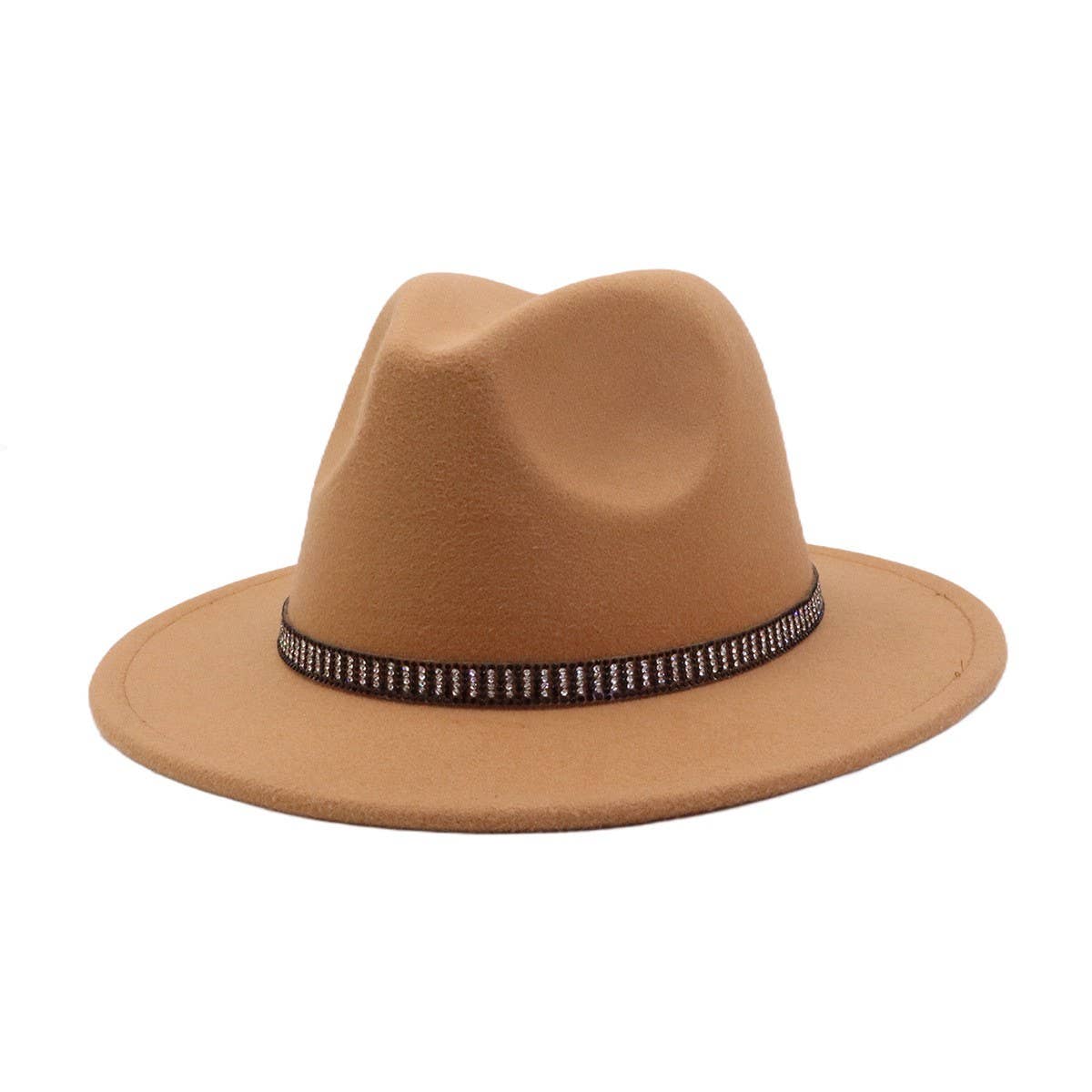 Unisex Vintage Wool FedoraHat British Ethnic Style_CWAH04390