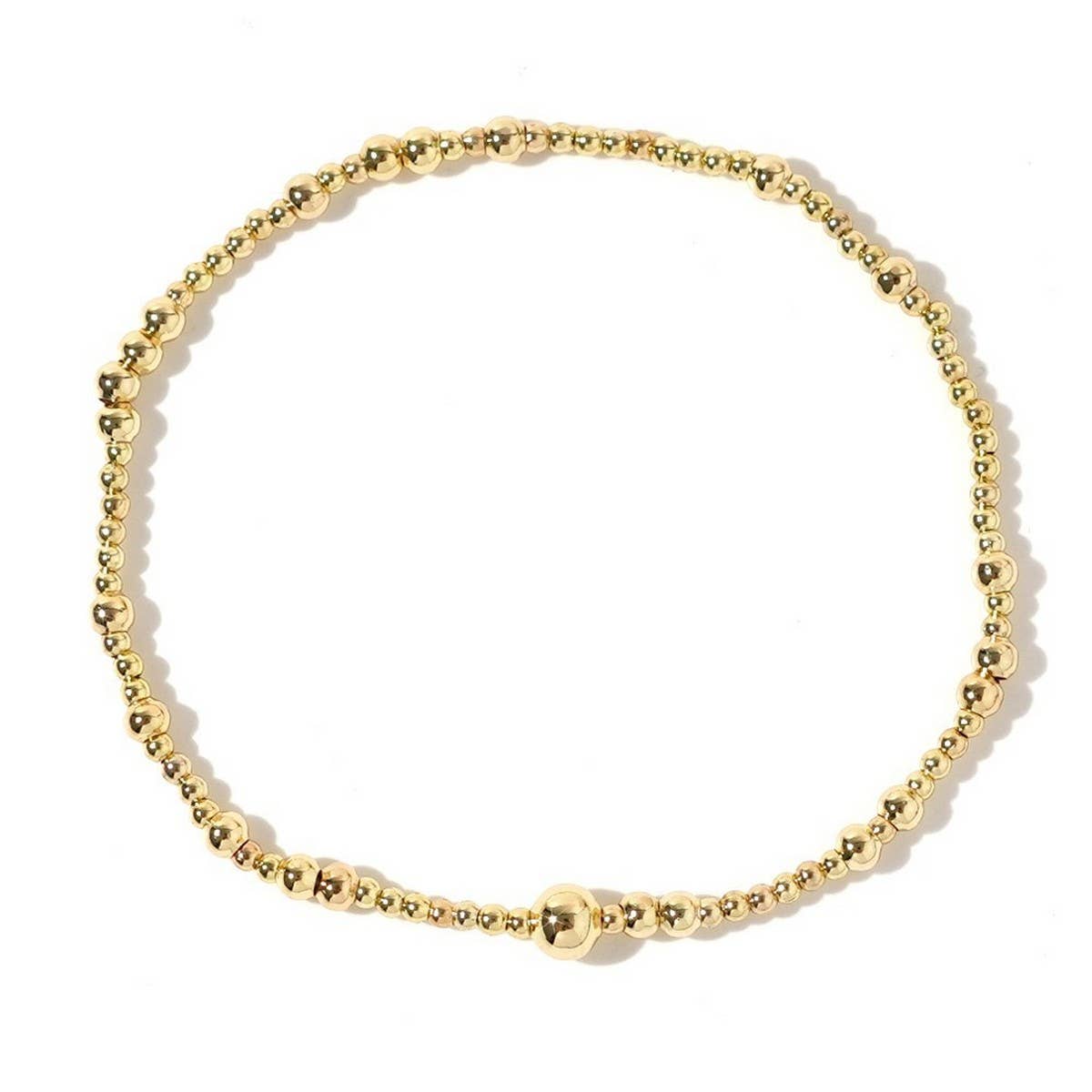 GOLD COPPER BEADS DIY BEADED BRACELET_CWAB4640