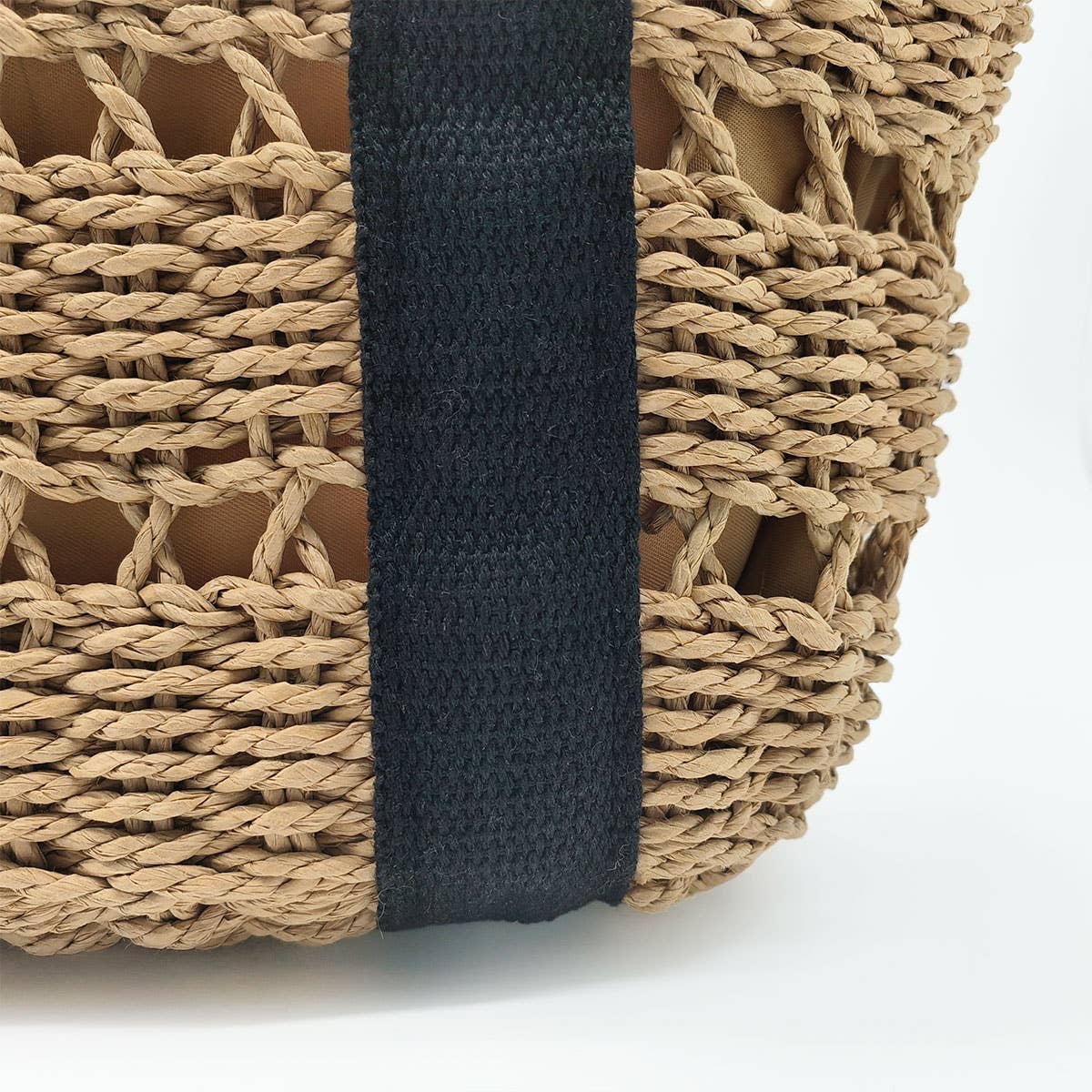 WOMEN CASUAL WOVEN STRAW SQUARE TOTE BAG _CWAB0822