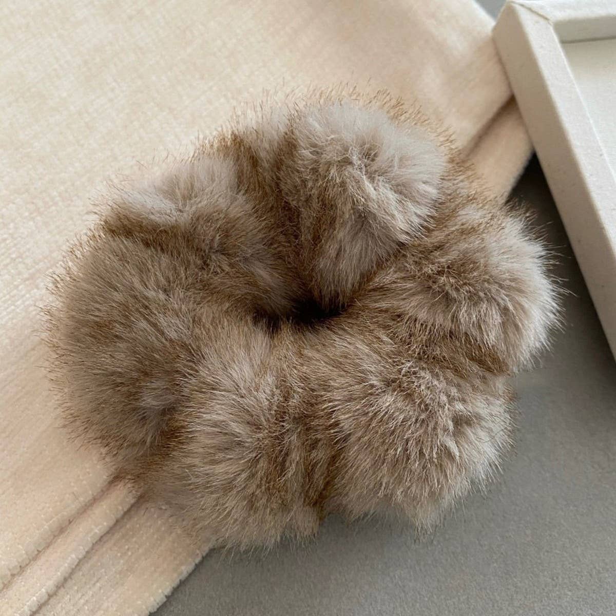 FAUX MINK PLUSH HAIRBAND HAIR ACCESSORIES