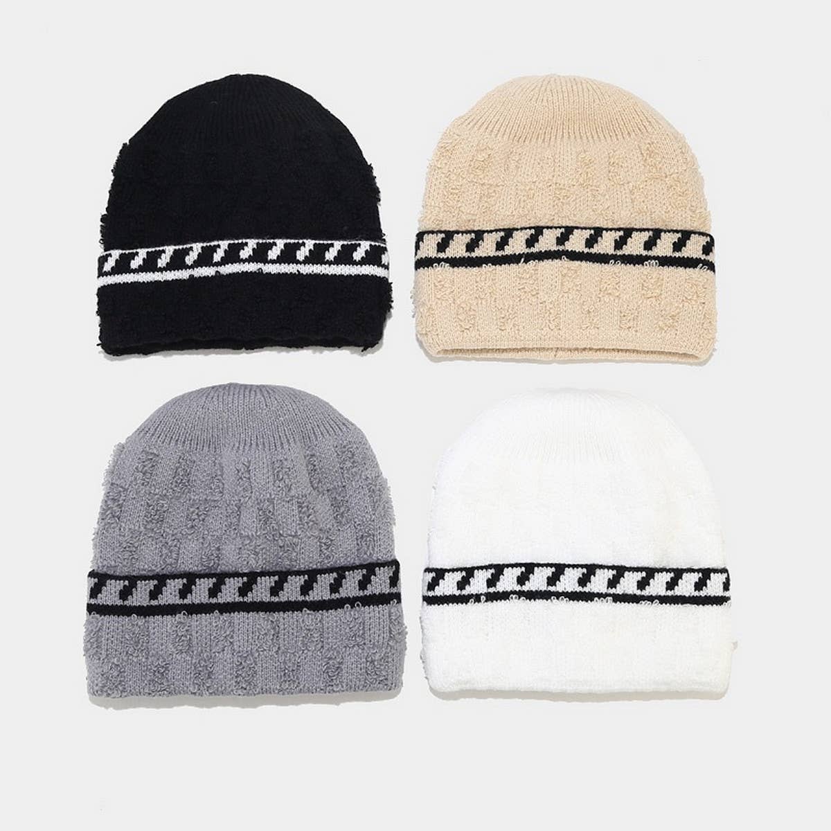 WARM AND WINDPROOF STITCHING PLUSH KNITTED HAT_CWAH1603
