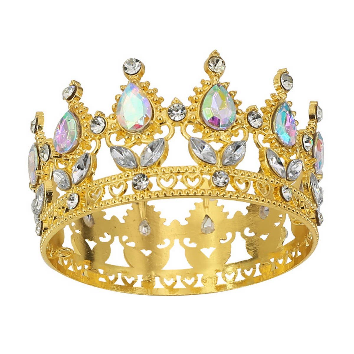 FLOWER CAKE DECORATION WEDDING CRYSTAL TIARAS